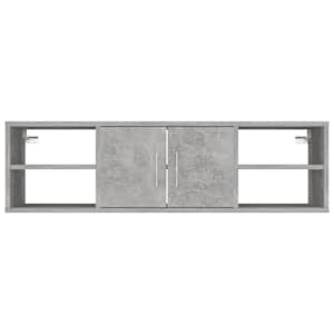 Nástěnná police betonově šedá 102 x 30 x 29 cm dřevotříska - obrázek 5