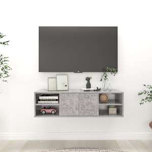 Stenska polica siva 102x30x29 cm inženirski les