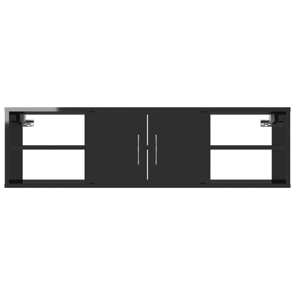Wall Shelf High Gloss Black 102x30x29 Cm Engineered Wood VidaXL 17 width=274