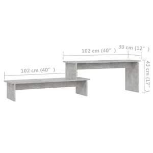 TV stolek betonově šedý 180 x 30 x 43 cm dřevotříska - obrázek 7