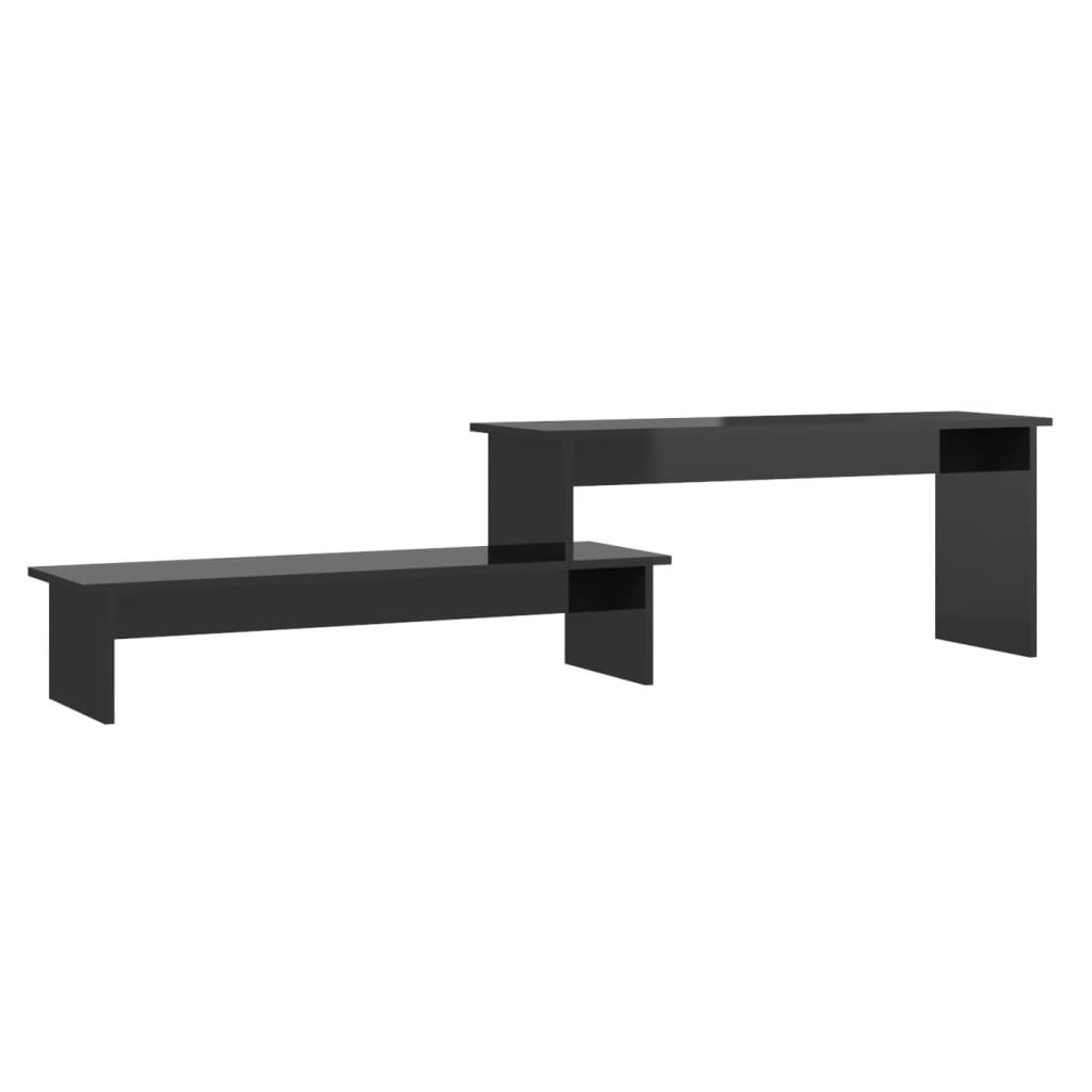 

vidaXL TV Cabinet High Gloss Black 70.9"x11.8"x16.9" Engineered Wood