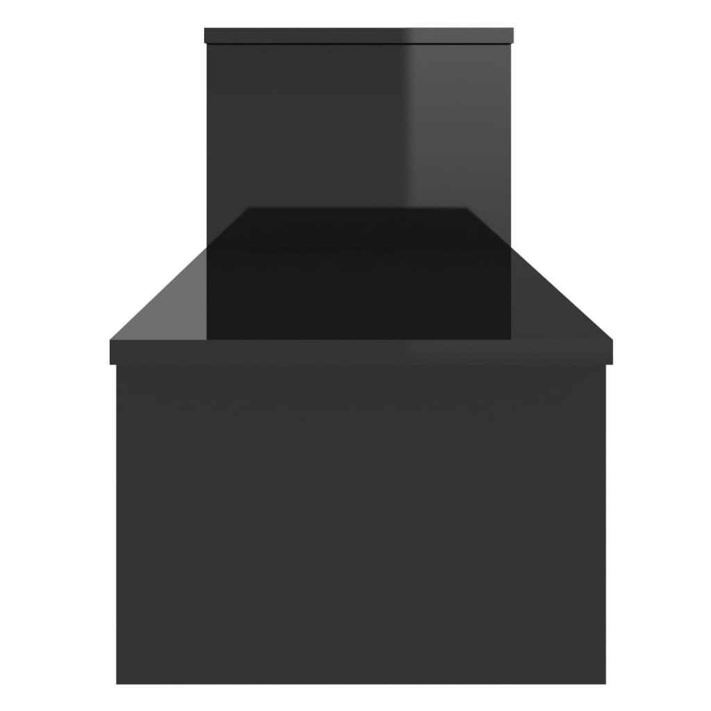 Meuble TV Noir brillant 180x30x43 cm Aggloméré | meublestv.fr 7