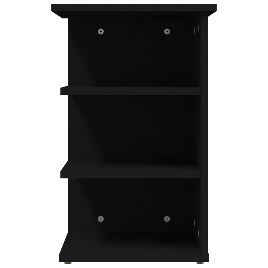 vidaXL Side Cabinet Black 14"x14"x22" Chipboard