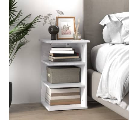 vidaXL Bočni ormarić visoki sjaj bijeli 35x35x55 cm konstruirano drvo