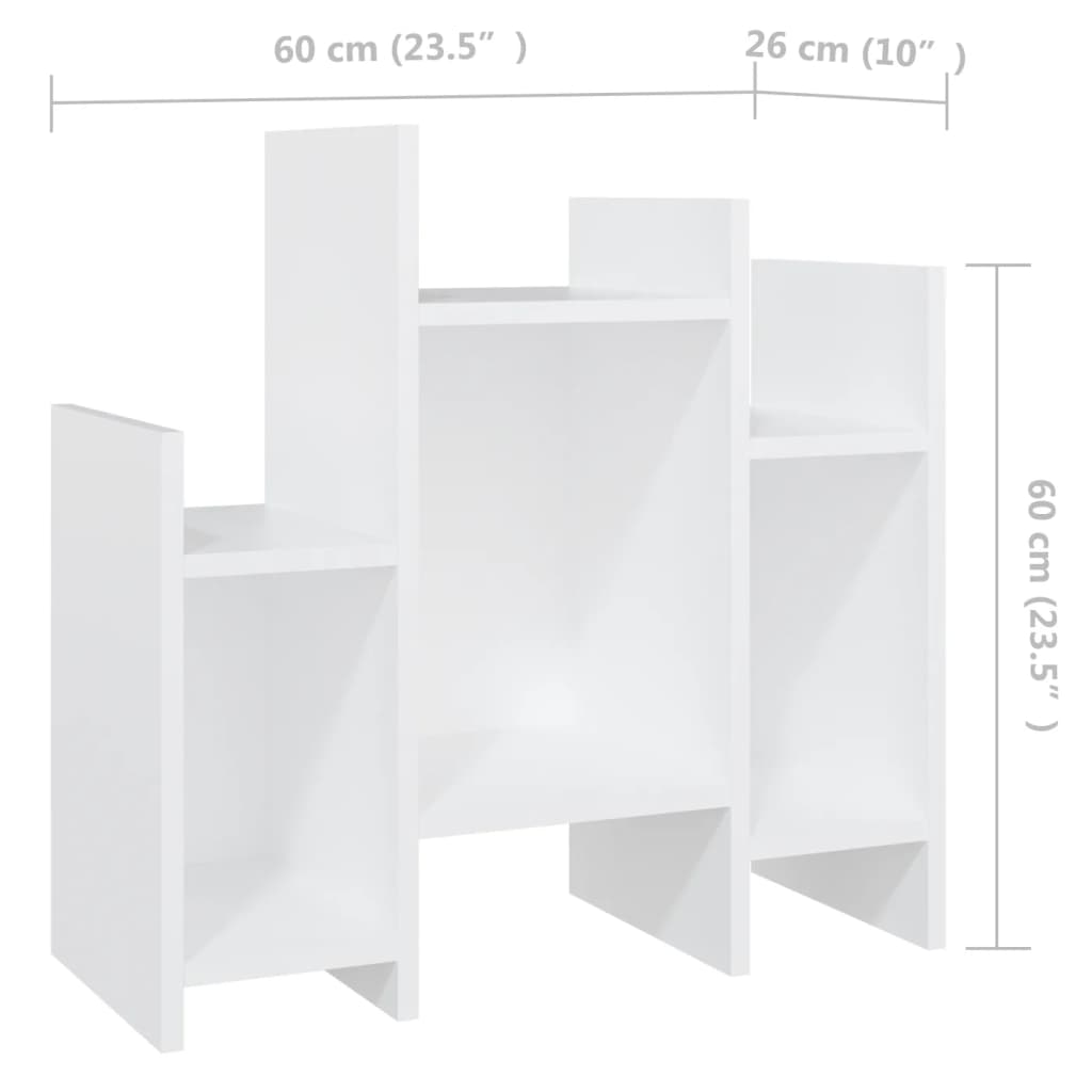 Odkládací skříňka bílá 60 x 26 x 60 cm dřevotříska