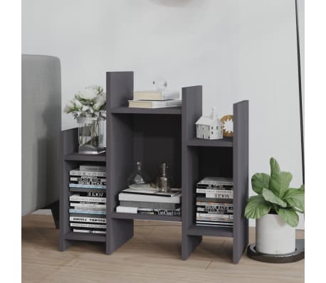 vidaXL &Scaron;oninė spintelė, pilkos spalvos, 60x26x60cm, MDP