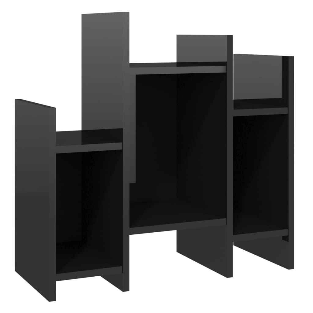 

vidaXL Side Cabinet High Gloss Black 23.6"x10.2"x23.6" Engineered Wood