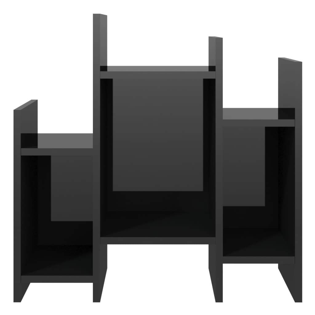 Odkládací skříňka černá s vysokým leskem 60x26x60cm dřevotříska