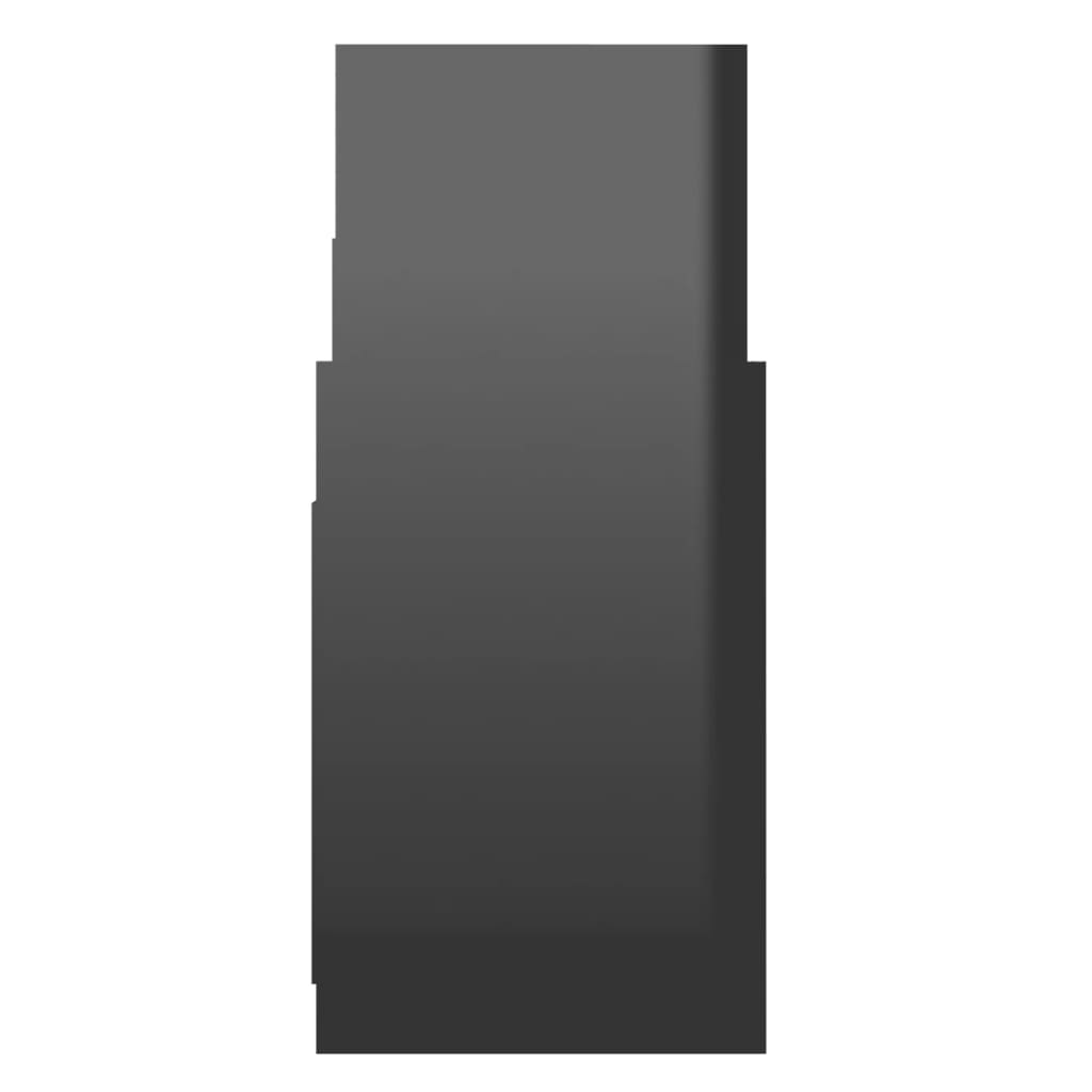 Odkládací skříňka černá s vysokým leskem 60x26x60cm dřevotříska