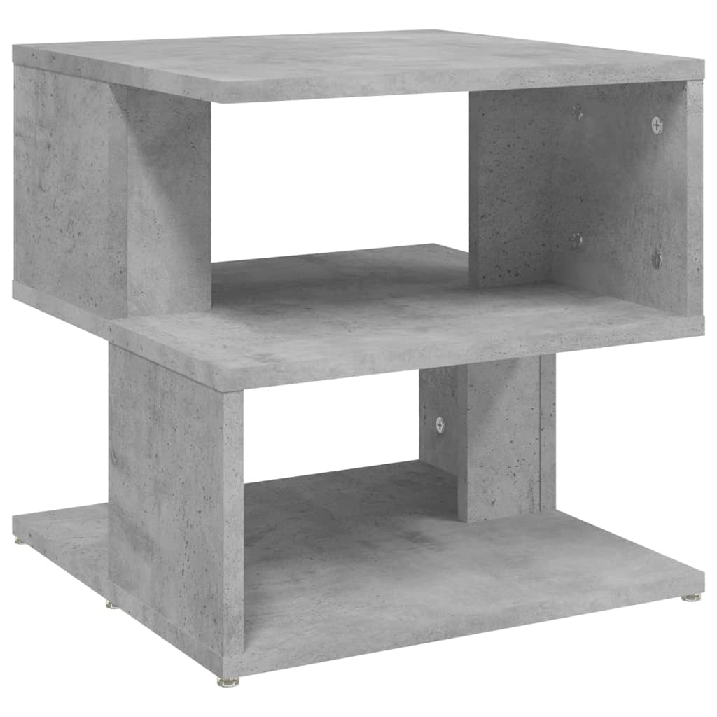 

vidaXL Side Table Concrete Gray 16"x16"x16" Chipboard