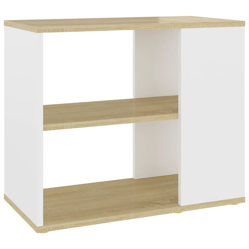 

vidaXL Side Cabinet Sonoma Oak and White 23.6"x11.8"x19.7" Engineered Wood