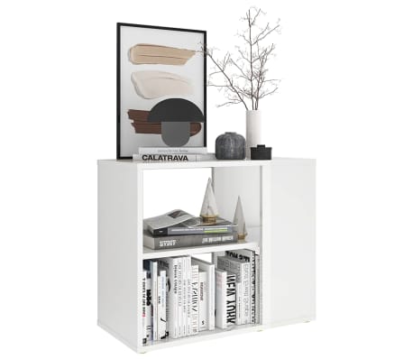 vidaXL Side Cabinet High Gloss White 60x30x50 cm Engineered Wood