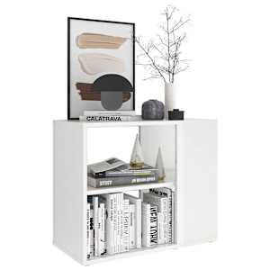 vidaXL Side Cabinet High Gloss White 60x30x50 cm Engineered Wood