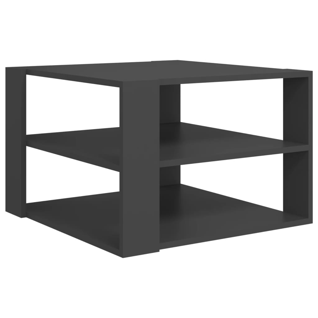 

vidaXL Coffee Table Gray 23.6"x23.6"x15.7" Engineered Wood