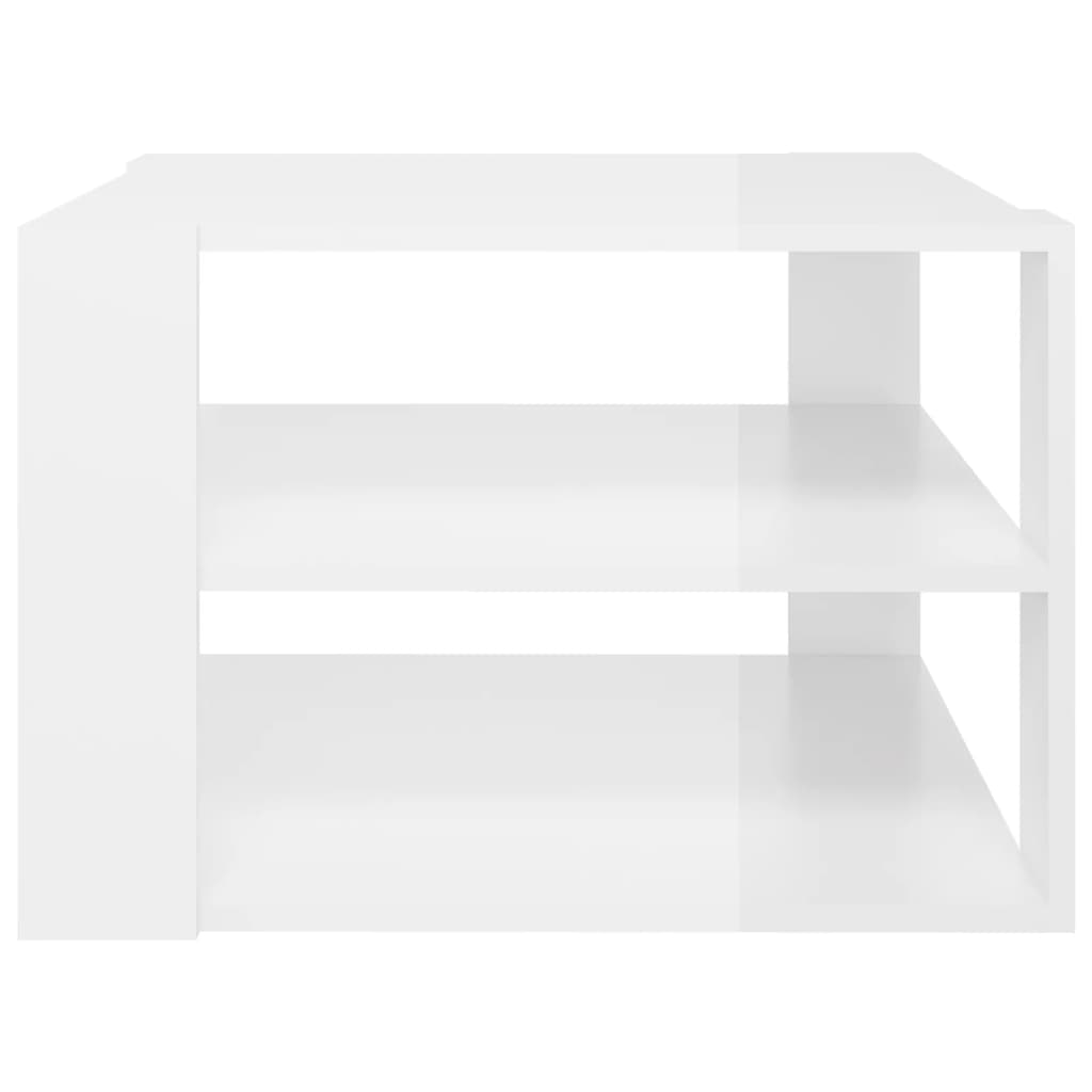 Couchtisch Hochglanz-Weiß 60x60x40 cm Spanplatte