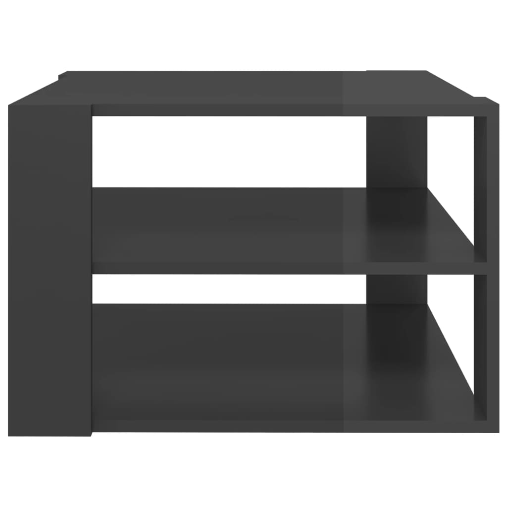  Konferenčný stolík lesklý sivý 60x60x40 cm drevotrieska