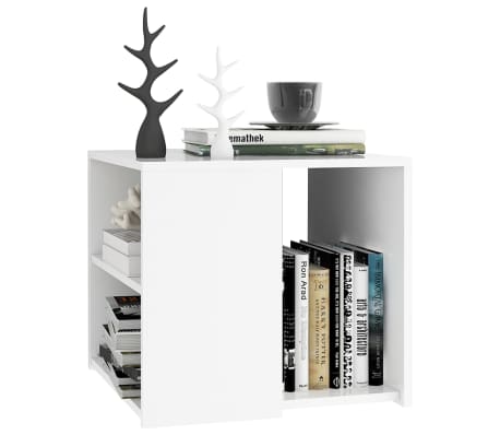 vidaXL Sidebord hvit 50x50x45 cm konstruert tre