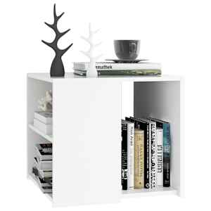 vidaXL Sidebord hvit 50x50x45 cm konstruert tre