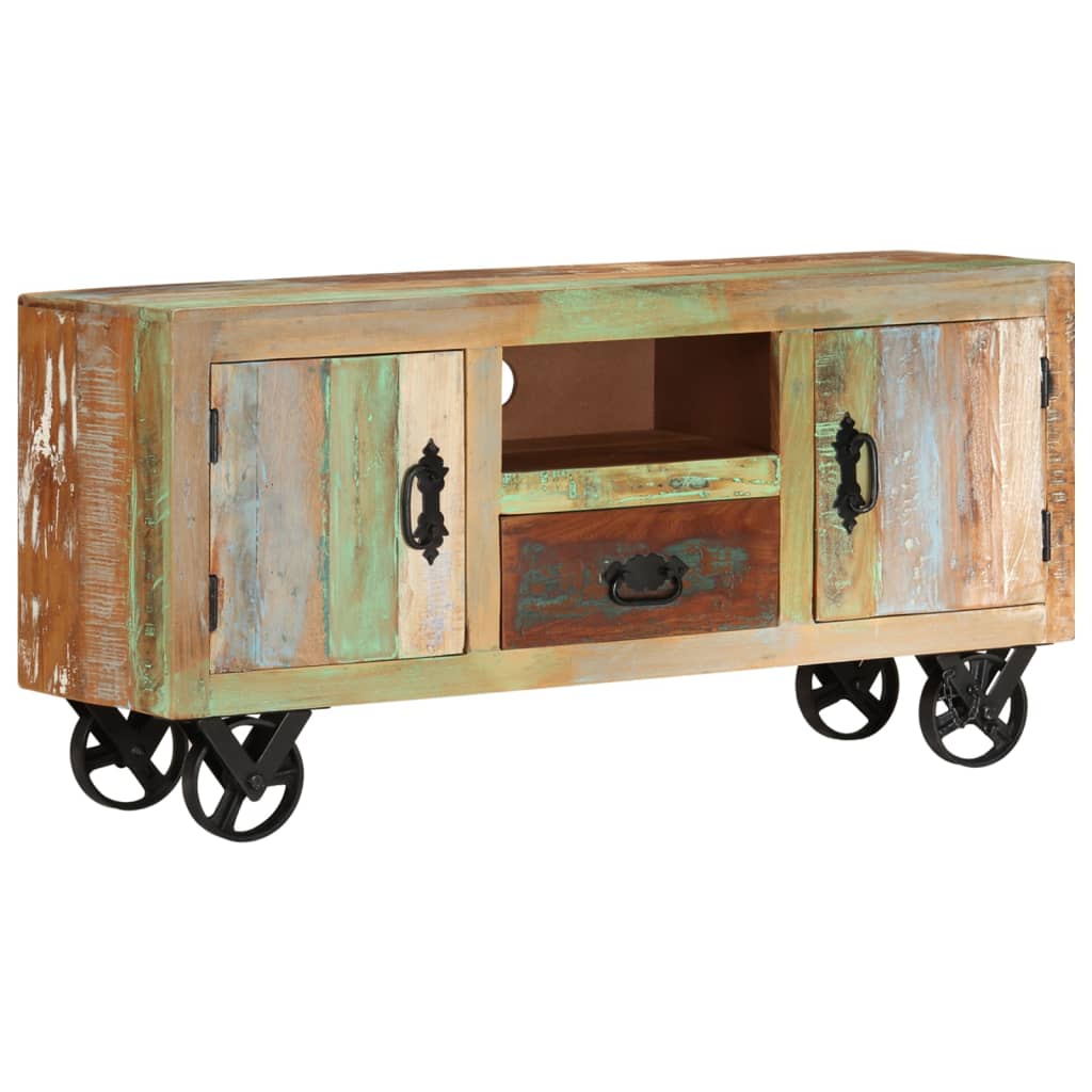 ТВ шкаф, 110x30x53 cм, регенерирано дърво масив