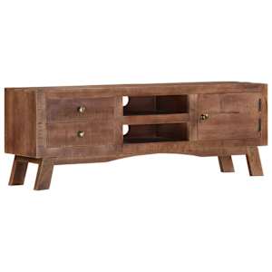 TV stolek 110 x 30 x 40 cm hrubé mangovníkové dřevo - obrázek 12