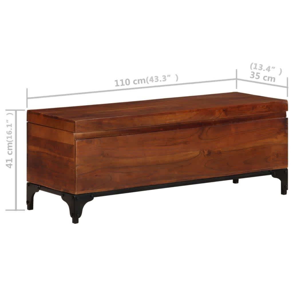 Coffre De Rangement 110x35x41 Cm Bois D'acacia Solide VidaXL 20 width=274