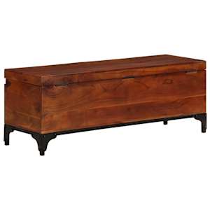 Úložná truhla 110 x 35 x 41 cm masivní akáciové dřevo - obrázek 3