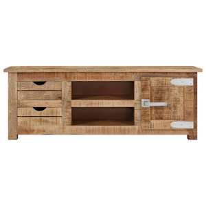 TV stolek 110 x 30 x 40 cm hrubé mangovníkové dřevo - obrázek 4
