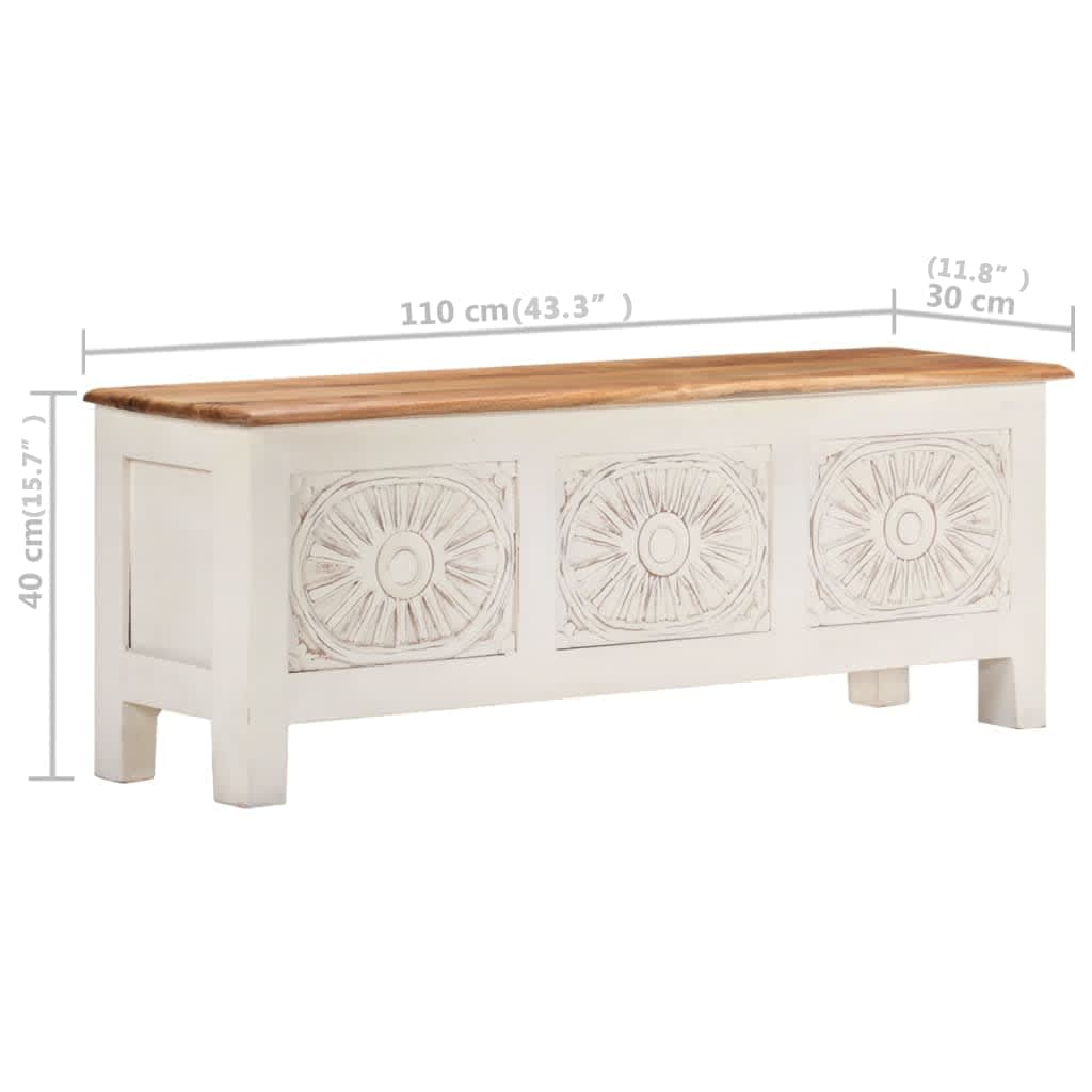 Scatola Portaoggetti 110x30x40 Cm In Legno Massello Di Acacia VidaXL 20 width=274