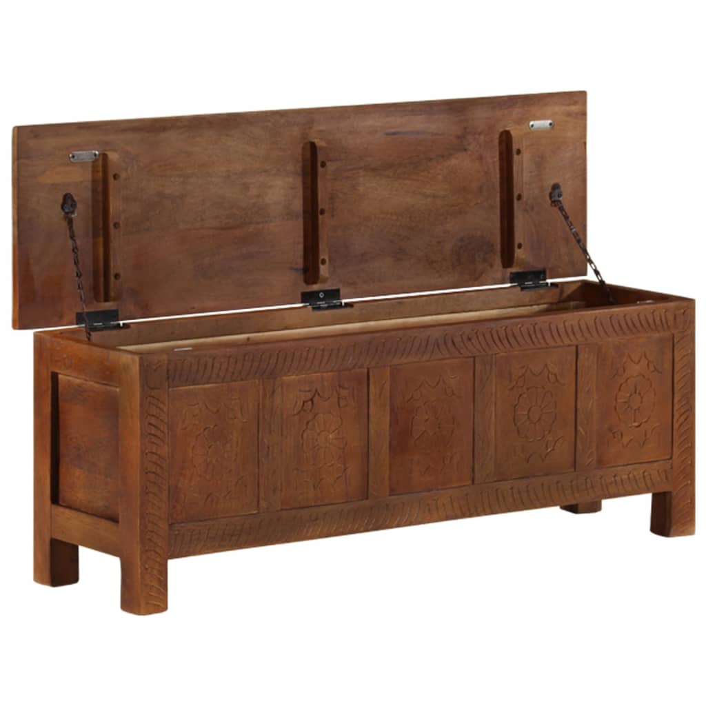 Scatola Portaoggetti 110x30x40 Cm In Legno Massello Di Mango VidaXL 14 width=274