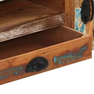 TV stolek na kolečkách 110x30x37 cm masivní recyklované dřevo - obrázek 7