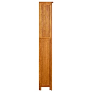 Knihovna s 5 policemi 70 x 22 x 140 cm masivní dubové dřevo - obrázek 3