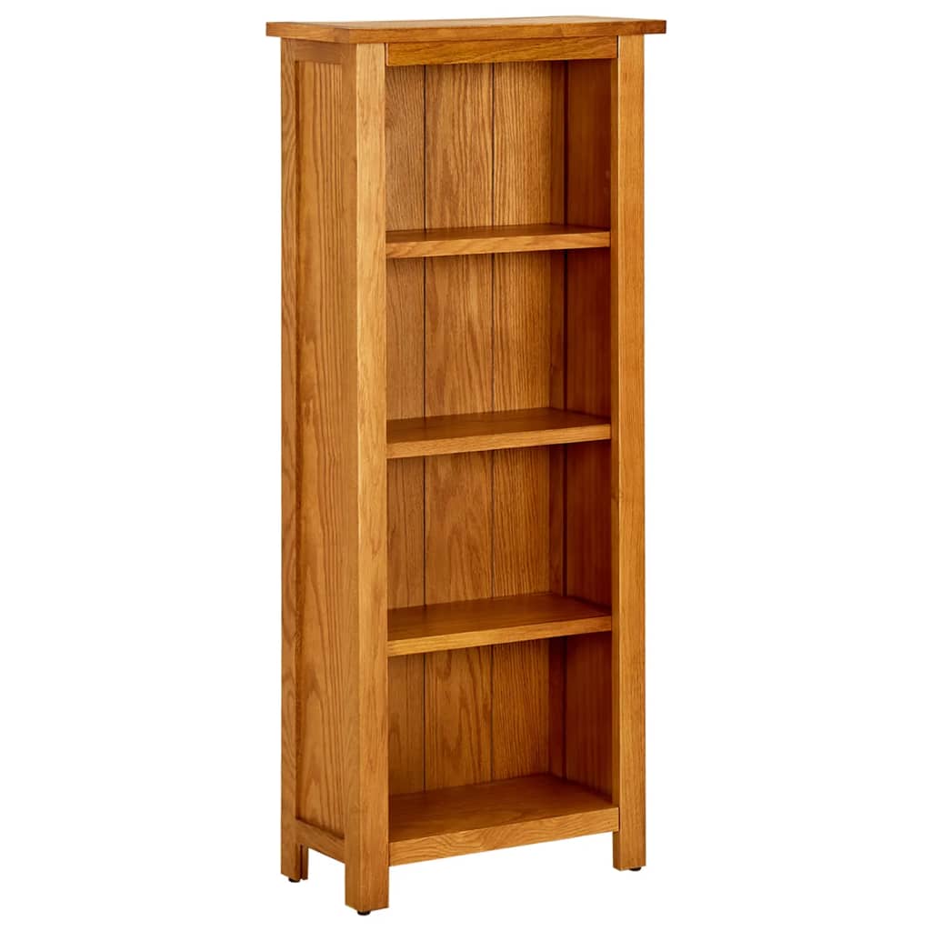 Photos - Wall Shelf VidaXL 4-Tier Bookcase 17.7"x8.7"x43.3" Solid Oak Wood 