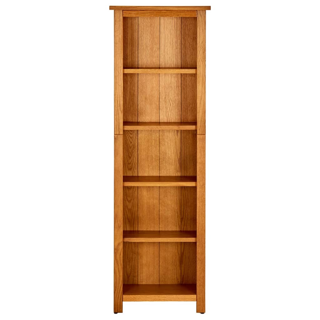 vidaXL Bibliotecă cu 5 rafturi, 45x22x140 cm, lemn masiv de stejar