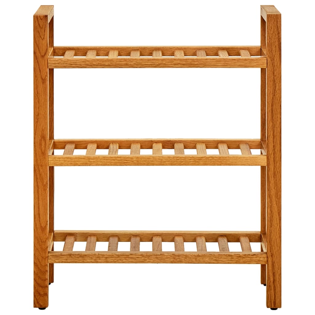 

vidaXL Schoenenrek met 3 schappen 50x27x60 cm massief eikenhout