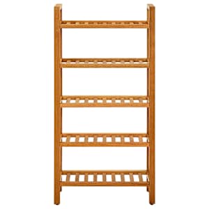Botník s 5 policemi 50 x 27 x 100 cm masivní dubové dřevo - obrázek 2