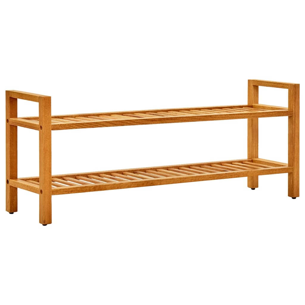 

vidaXL Shoe Rack with 2 Shelves 39.4"x10.6"x15.7" Solid Oak Wood