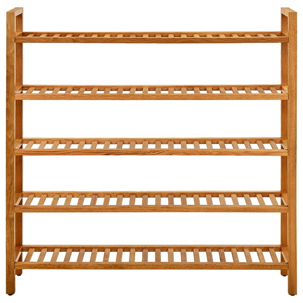

vidaXL Schoenenrek met 5 schappen 100x27x100 cm massief eikenhout
