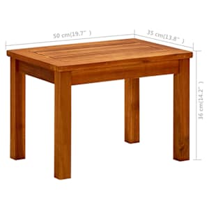 Zahradní konferenční stolek 50 x 35 x 36 cm masivní akácie - obrázek 7