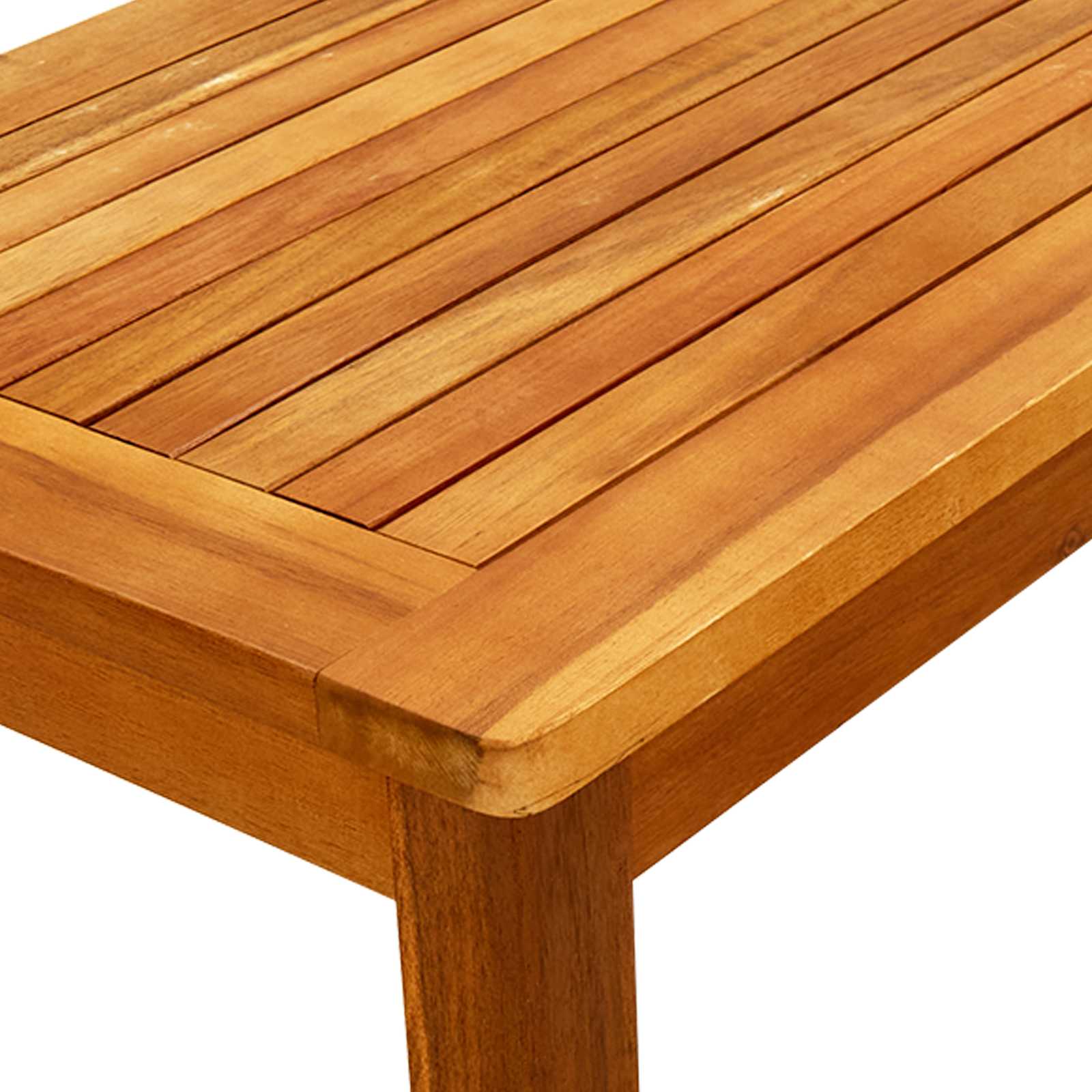 Vrtna klubska mizica 70x40x36 cm trden akacijev les - slika 5