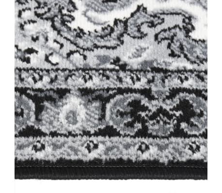 vidaXL Chodnik dywanowy, BCF, czarny, 80x350 cm