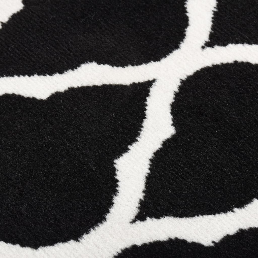 vidaXL Runner Rug BCF Black and White 60x450 cm