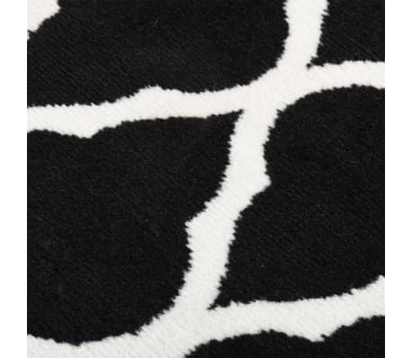 vidaXL Chodnik dywanowy, BCF, czarno-biały, 100x150 cm