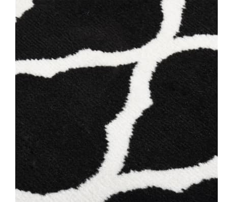 vidaXL Tapis BCF Noir et blanc 100x250 cm