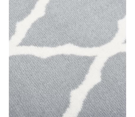 vidaXL Runner Rug BCF Grey and White 80x250 cm