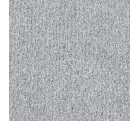 vidaXL Gångmatta grå BCF med motivbård 60x450 cm