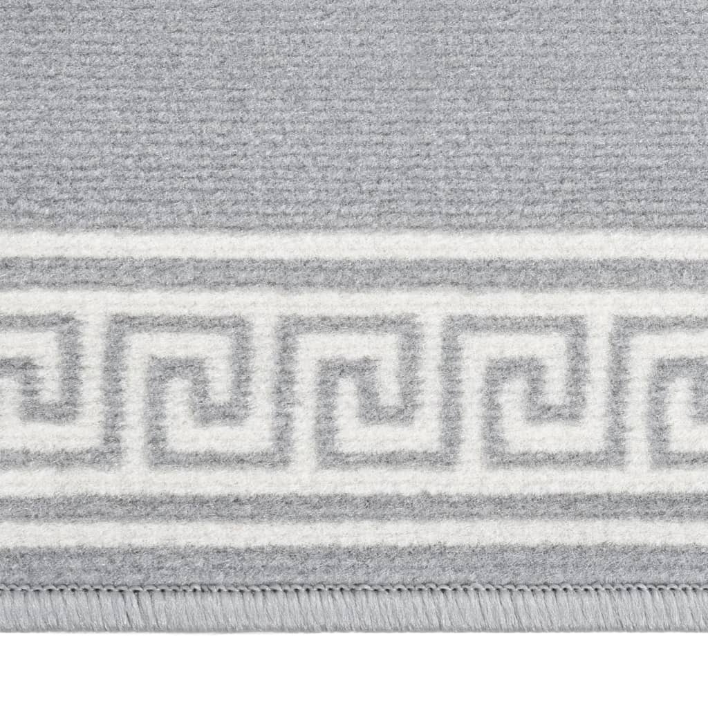 vidaXL Chodnik dywanowy, BCF, szary z motywem, 80x150 cm