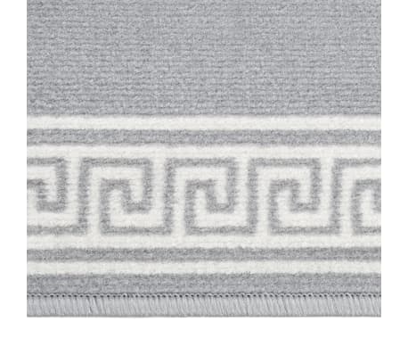 vidaXL Chodnik dywanowy, BCF, szary z motywem, 100x150 cm