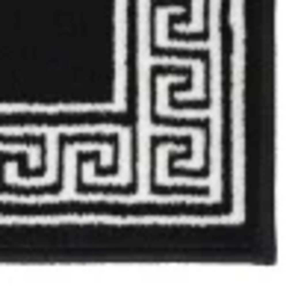 vidaXL Chodnik dywanowy, BCF, czarny z motywem, 60x500 cm