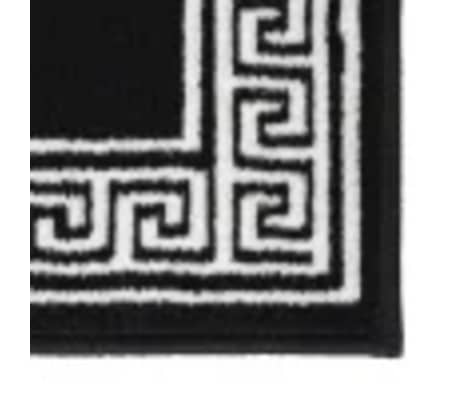 vidaXL Chodnik dywanowy, BCF, czarny z motywem, 60x500 cm