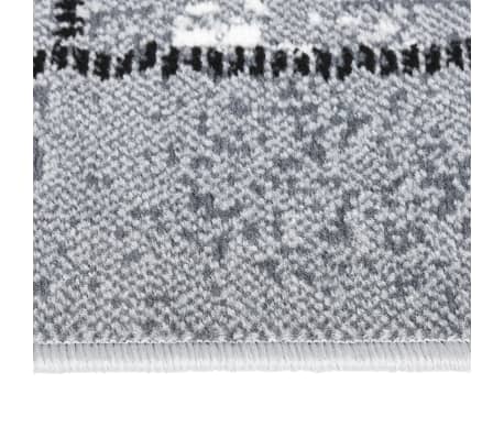 vidaXL Tepih tekač BCF siv z vzorcem kock 60x350 cm